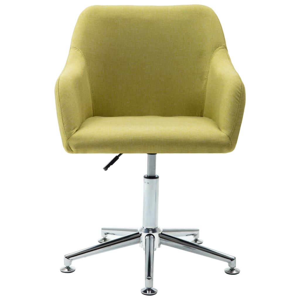 vidaXL Swivel Dining Chair Green Fabric