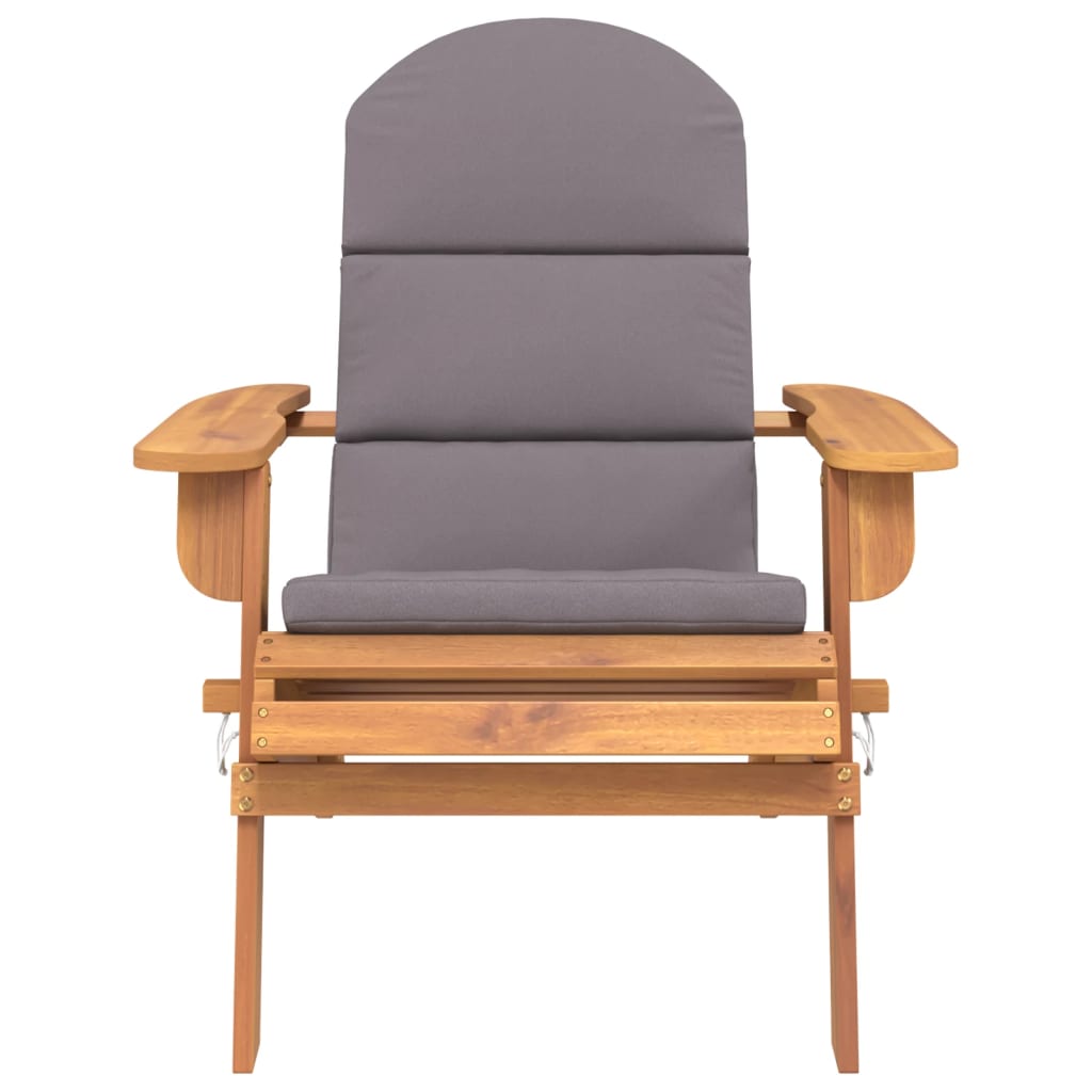 vidaXL Adirondack Garden Chair with Cushions Solid Wood Acacia