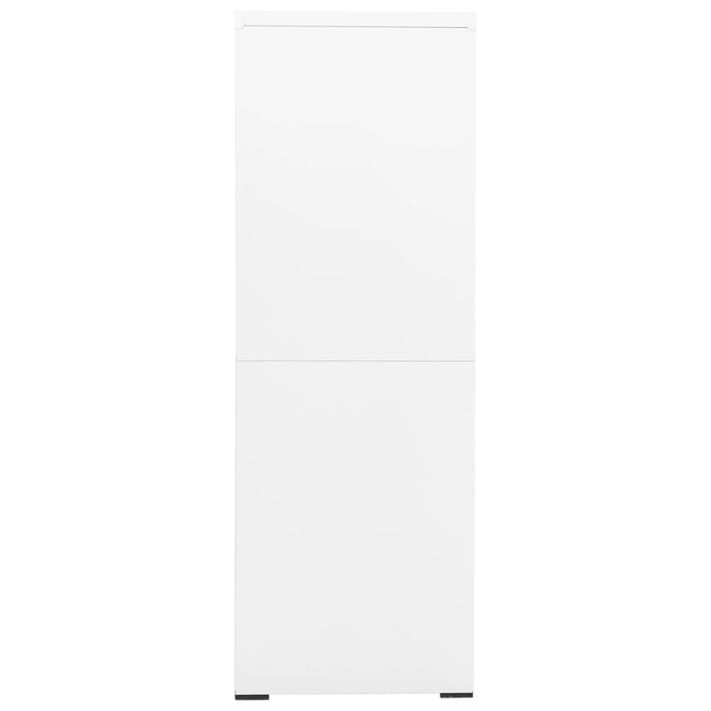 vidaXL Filing Cabinet White 90x46x134 cm Steel