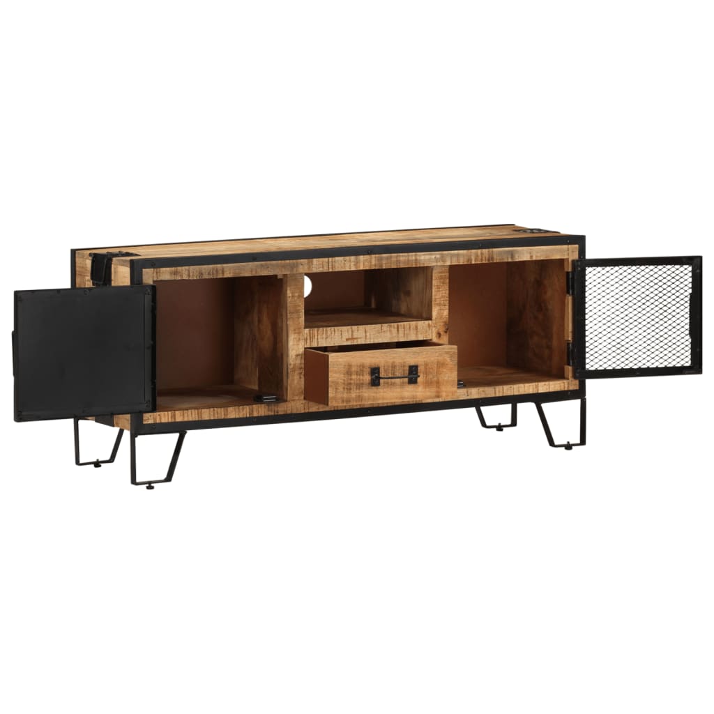 vidaXL TV Cabinet 110x31x46 cm Rough Mango Wood