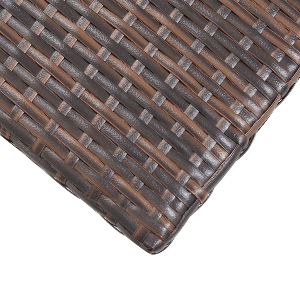 vidaXL Tea Table Brown 50x50x47 cm Poly Rattan