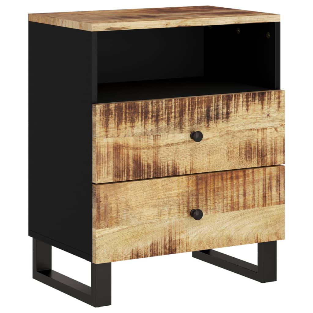 vidaXL Bedside Cabinet 50x33x62 cm Solid Wood Mango&Engineered Wood