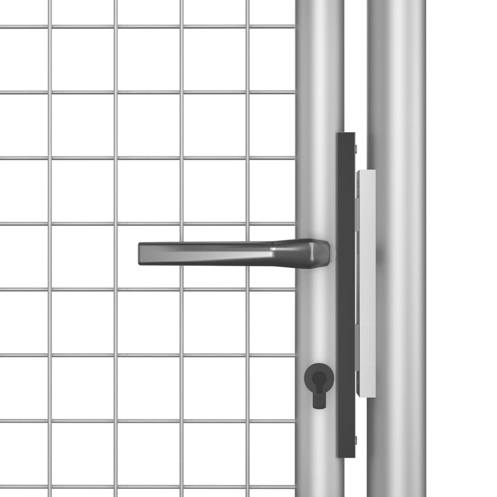 vidaXL Garden Gate Galvanised Steel 105x200 cm Silver