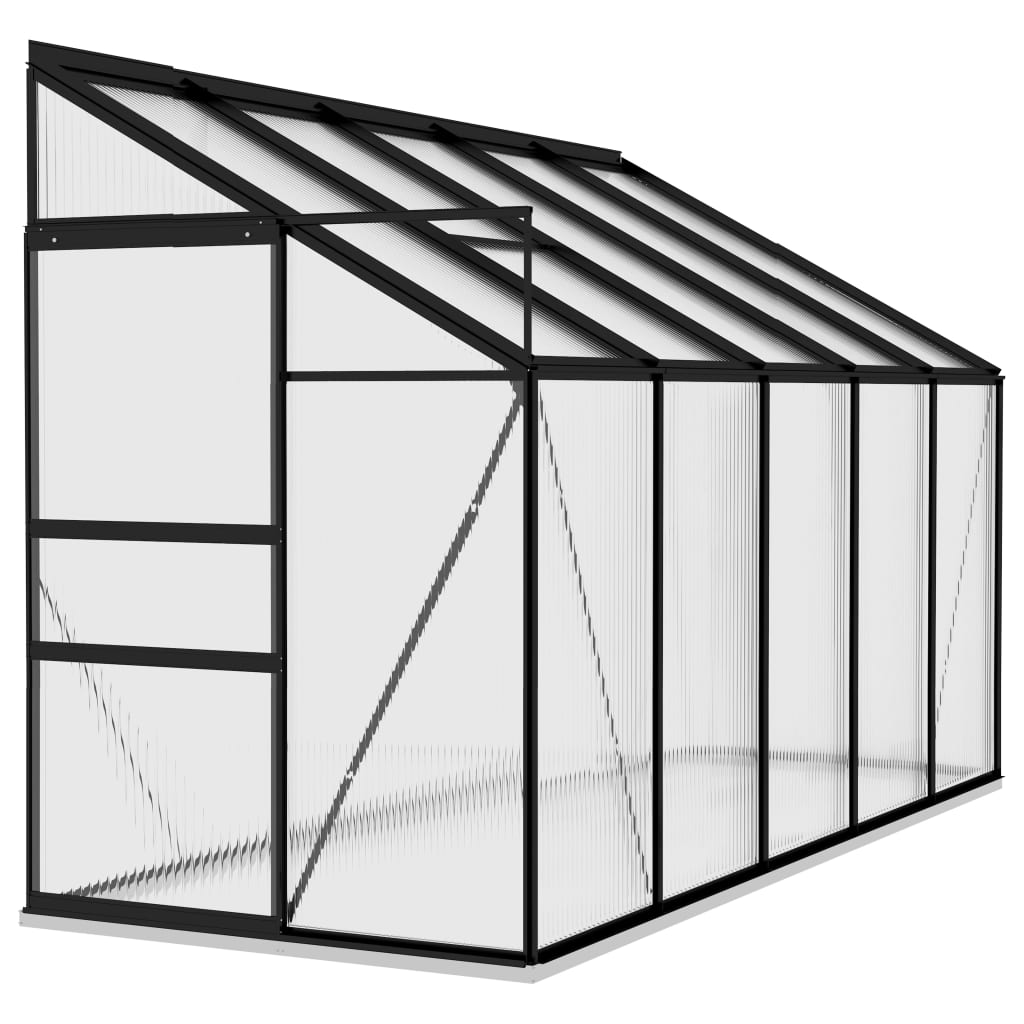 vidaXL Greenhouse Anthracite Aluminium 6.5 m³