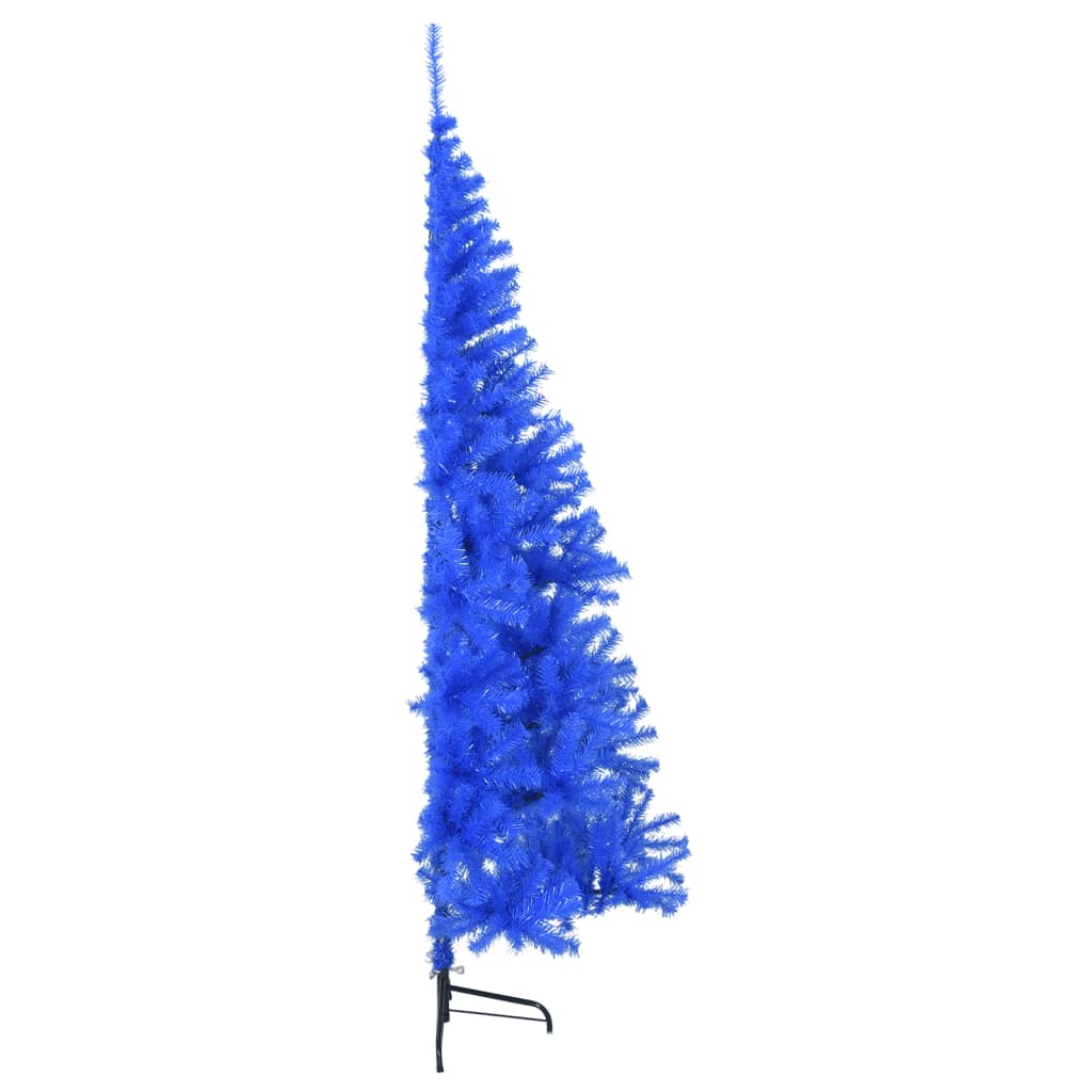 vidaXL Artificial Half Christmas Tree with Stand Blue 180 cm PVC