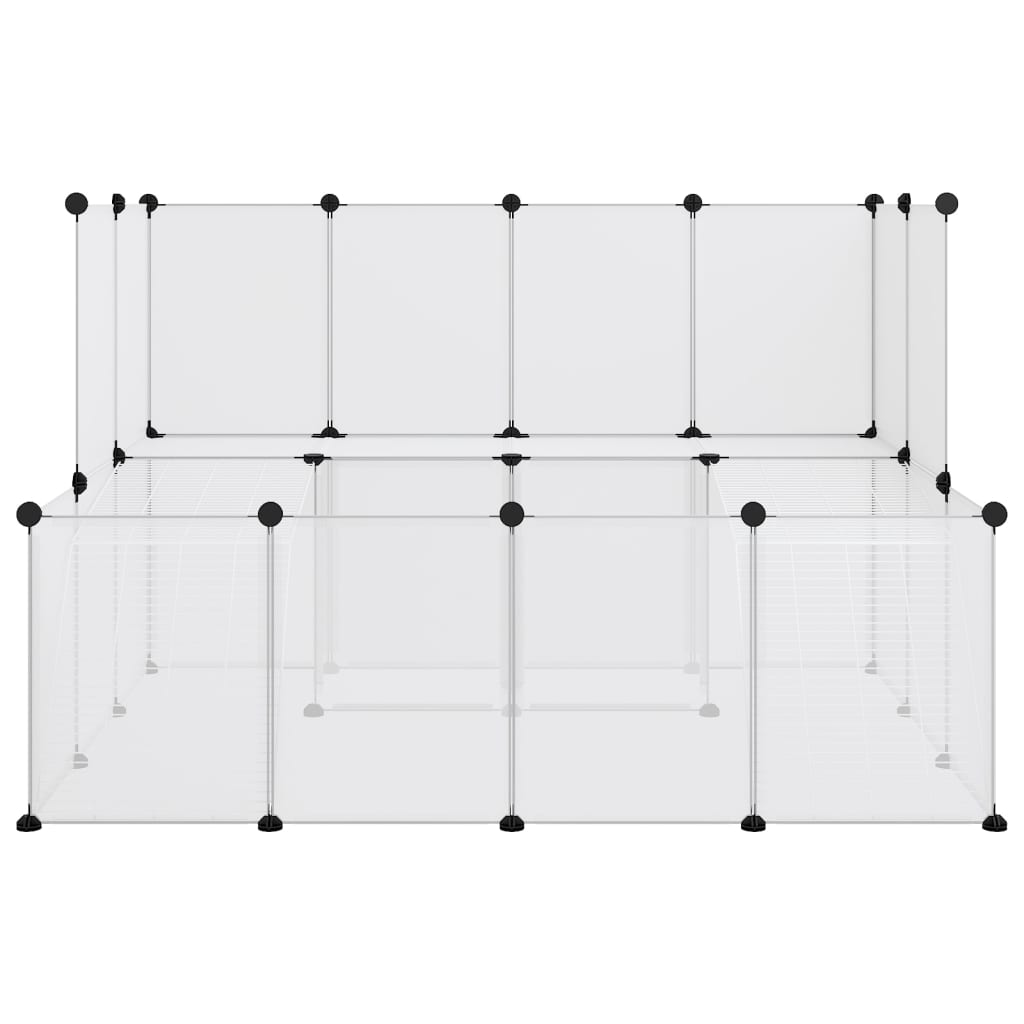 vidaXL Small Animal Cage Transparent 143x107x93 cm PP and Steel