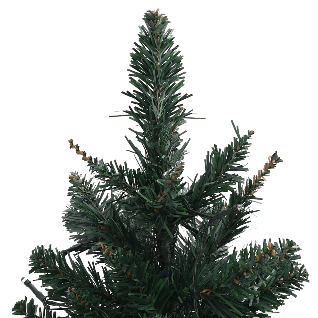 vidaXL Artificial Pre-lit Christmas Tree with Stands Green 60 cm PVC