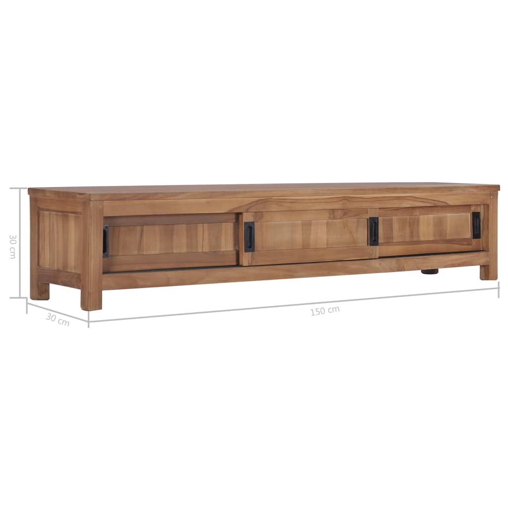 vidaXL TV Cabinet 150x30x30 cm Solid Teak Wood