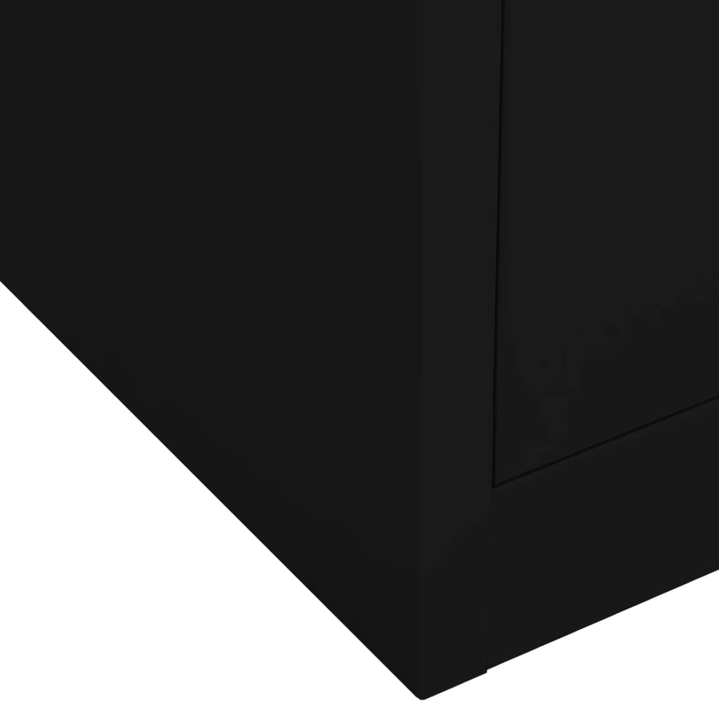vidaXL Office Cabinet Black 90x40x102 cm Steel