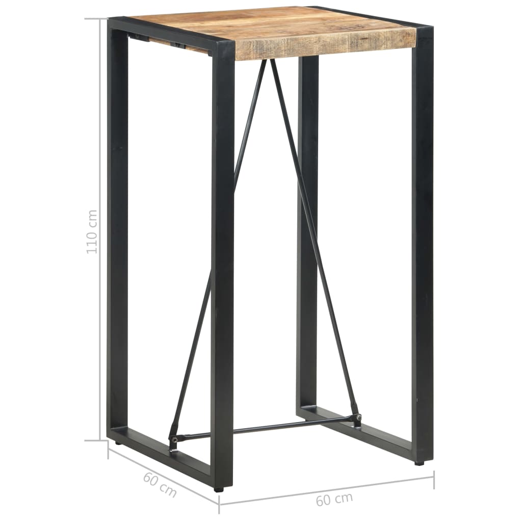 vidaXL Bar Table 60x60x110 cm Solid Mango Wood