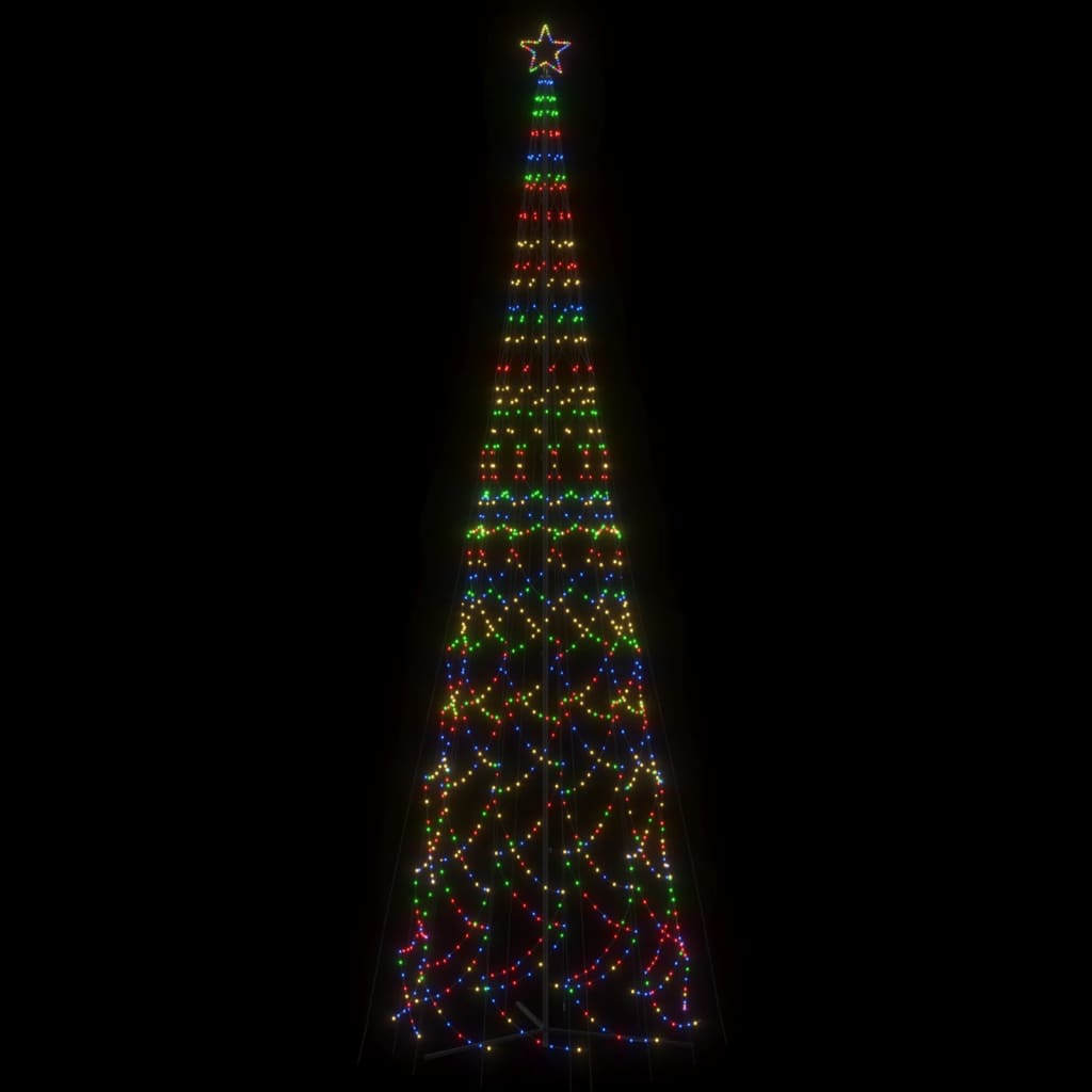 vidaXL Christmas Cone Tree Colourful 3000 LEDs 230x800 cm