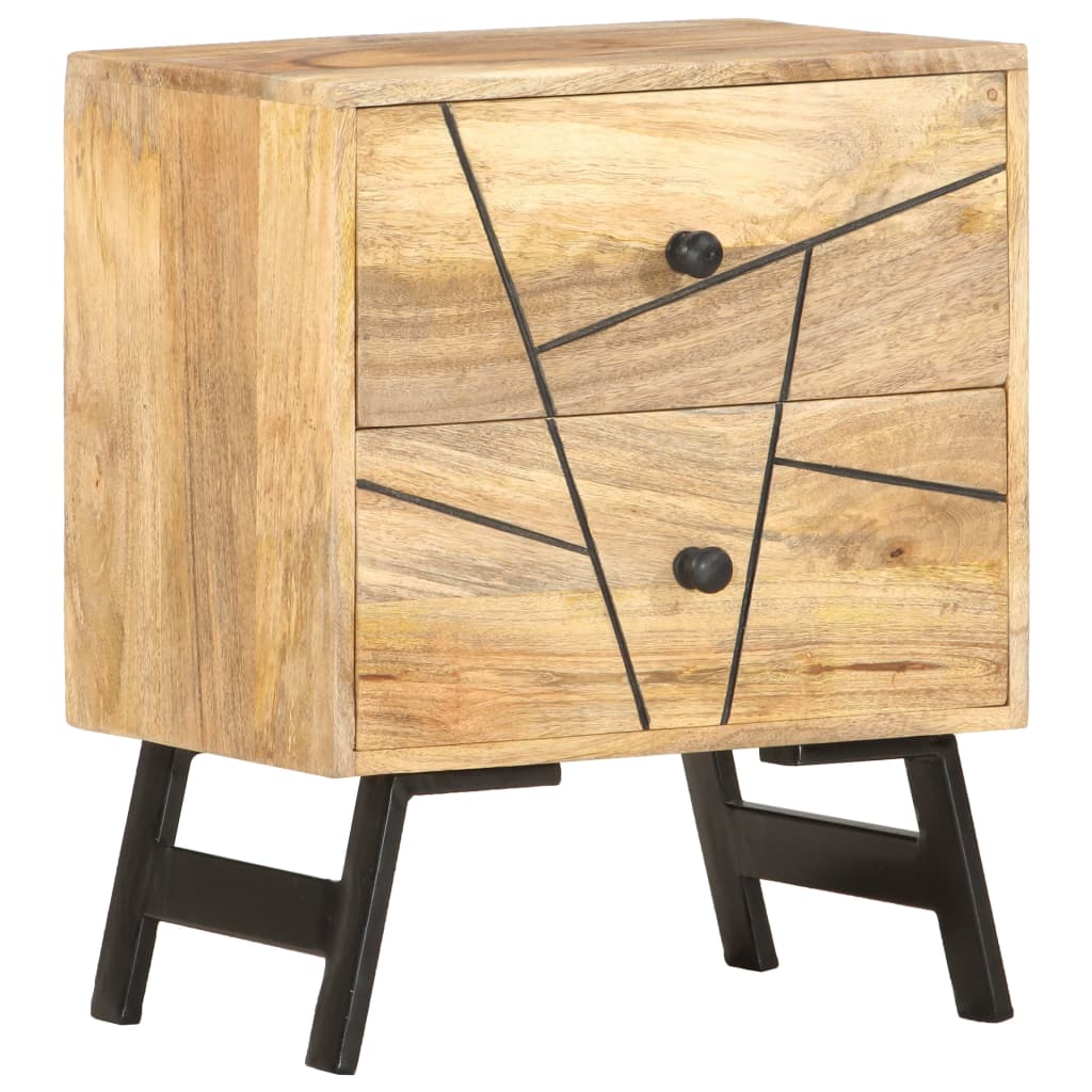 vidaXL Bedside Cabinet 40x30x50 cm Solid Mango Wood