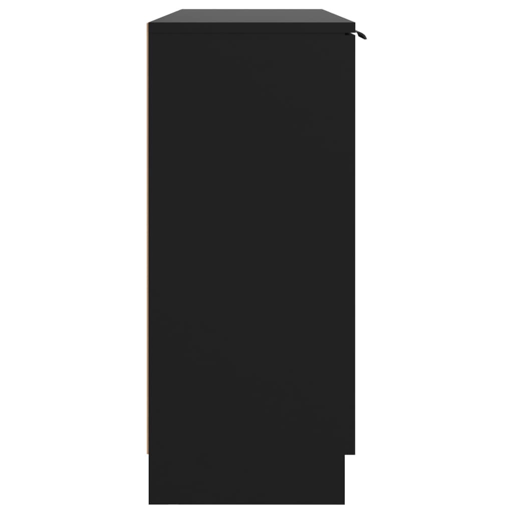 vidaXL Sideboard Black 90.5x30x70 cm Engineered Wood