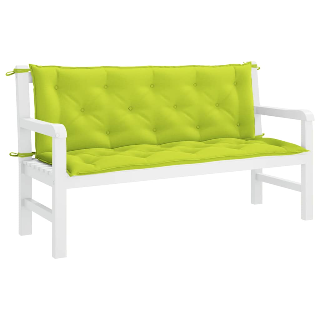 vidaXL Garden Bench Cushion Bright Green 150x(50+50)x7cm Oxford Fabric
