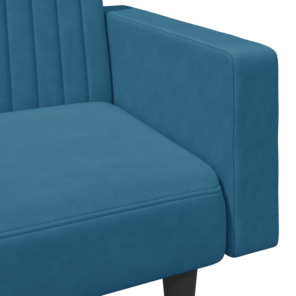 vidaXL 2 Piece Sofa Set Blue Velvet