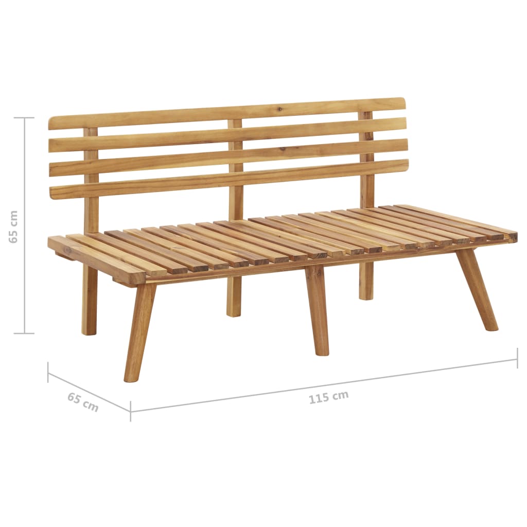 vidaXL 4 Piece Garden Lounge Set with Cushions Solid Acacia Wood