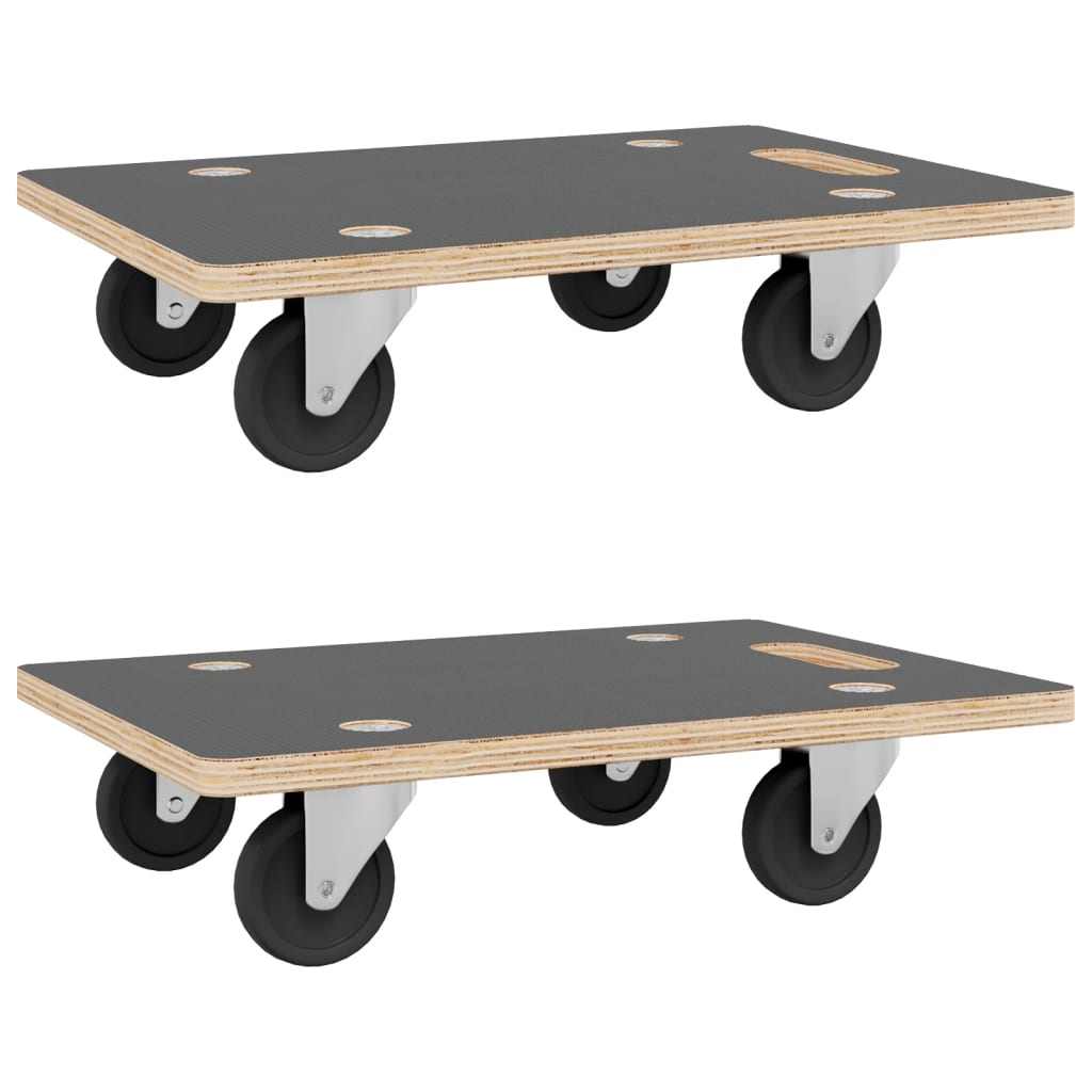 vidaXL Transport Trolleys 2 pcs Rectangular 50x35x11.5 cm