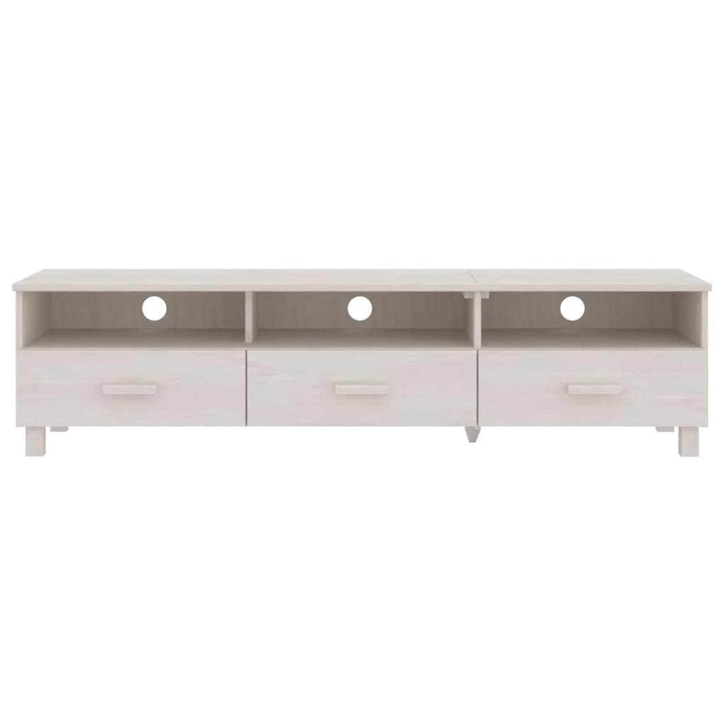 vidaXL TV Cabinet HAMAR White 158x40x40 cm Solid Wood Pine
