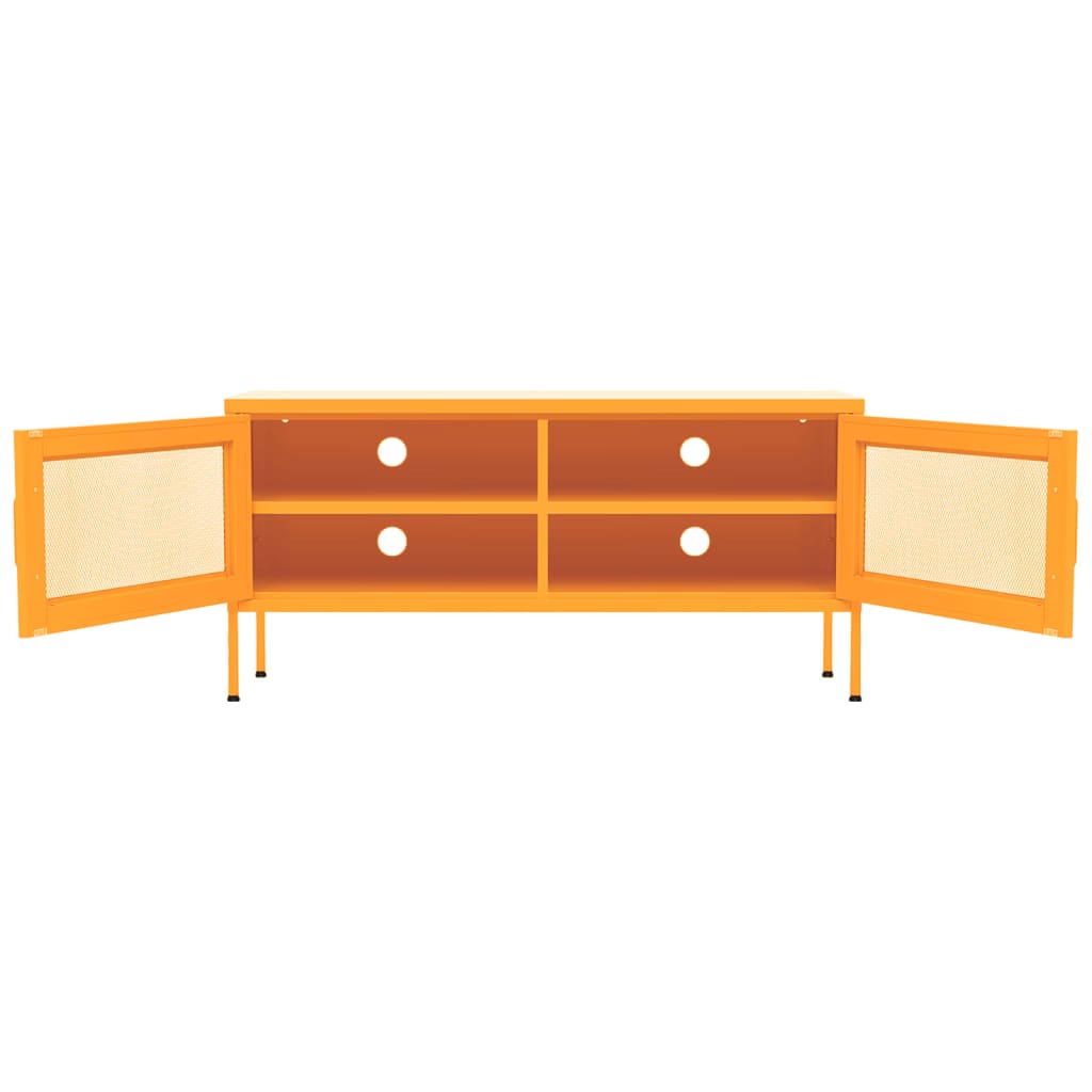 vidaXL TV Cabinet Mustard Yellow 105x35x50 cm Steel