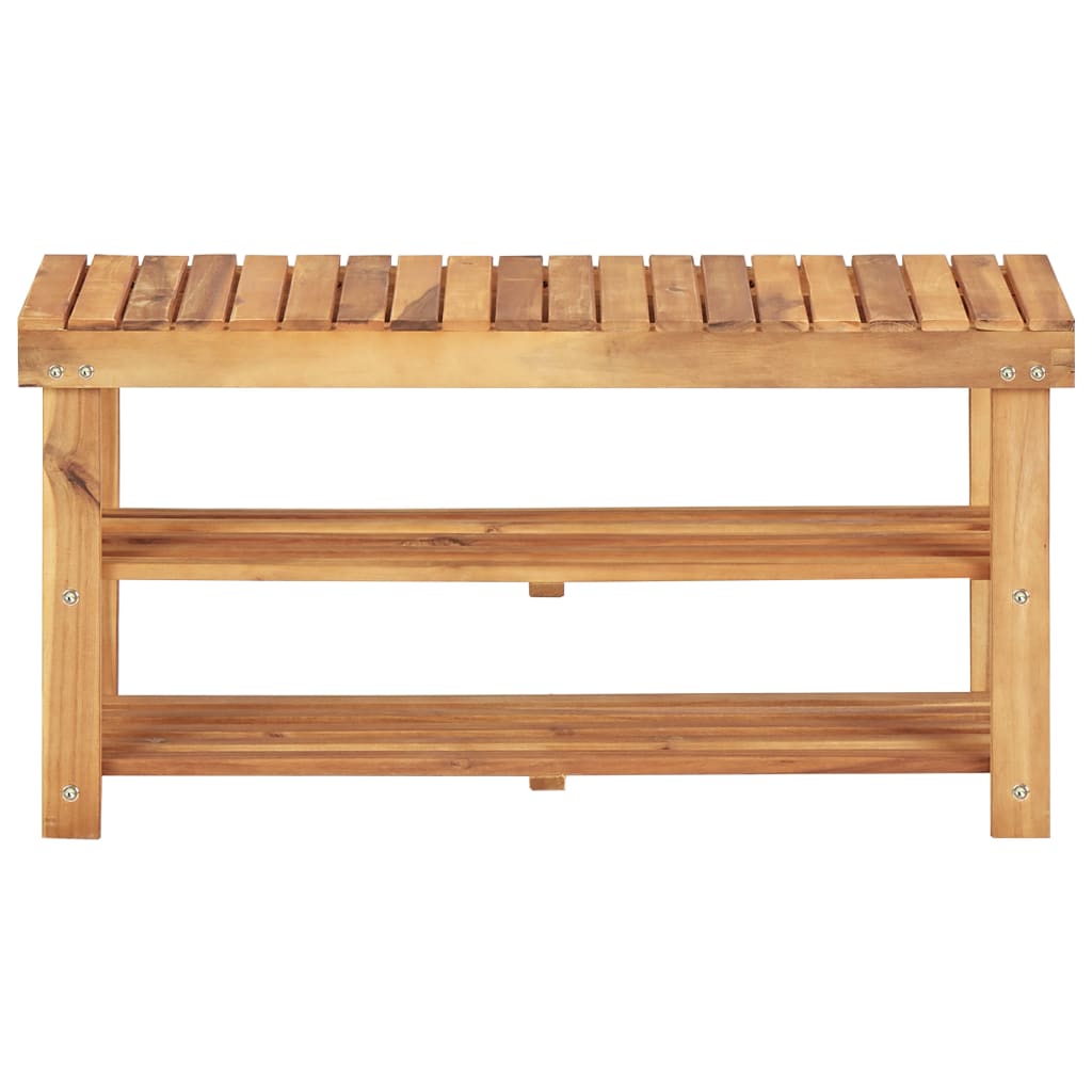 vidaXL Shoe Rack 90x32x46 cm Solid Acacia Wood