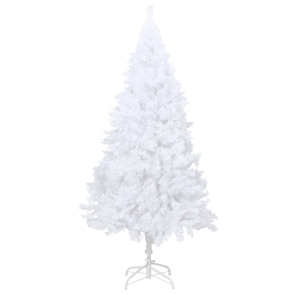 vidaXL Artificial Pre-lit Christmas Tree with Thick Branches White 210 cm