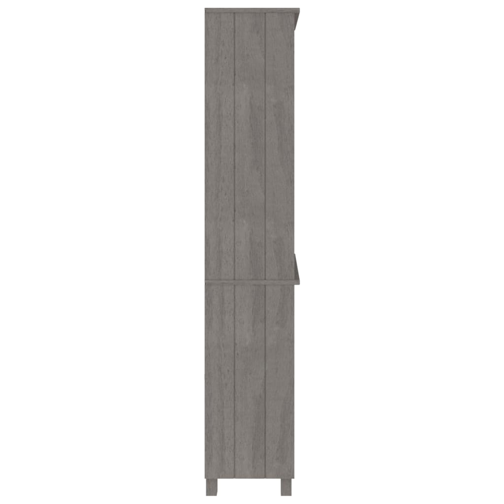 vidaXL Highboard HAMAR Solid Wood Pine Light Grey