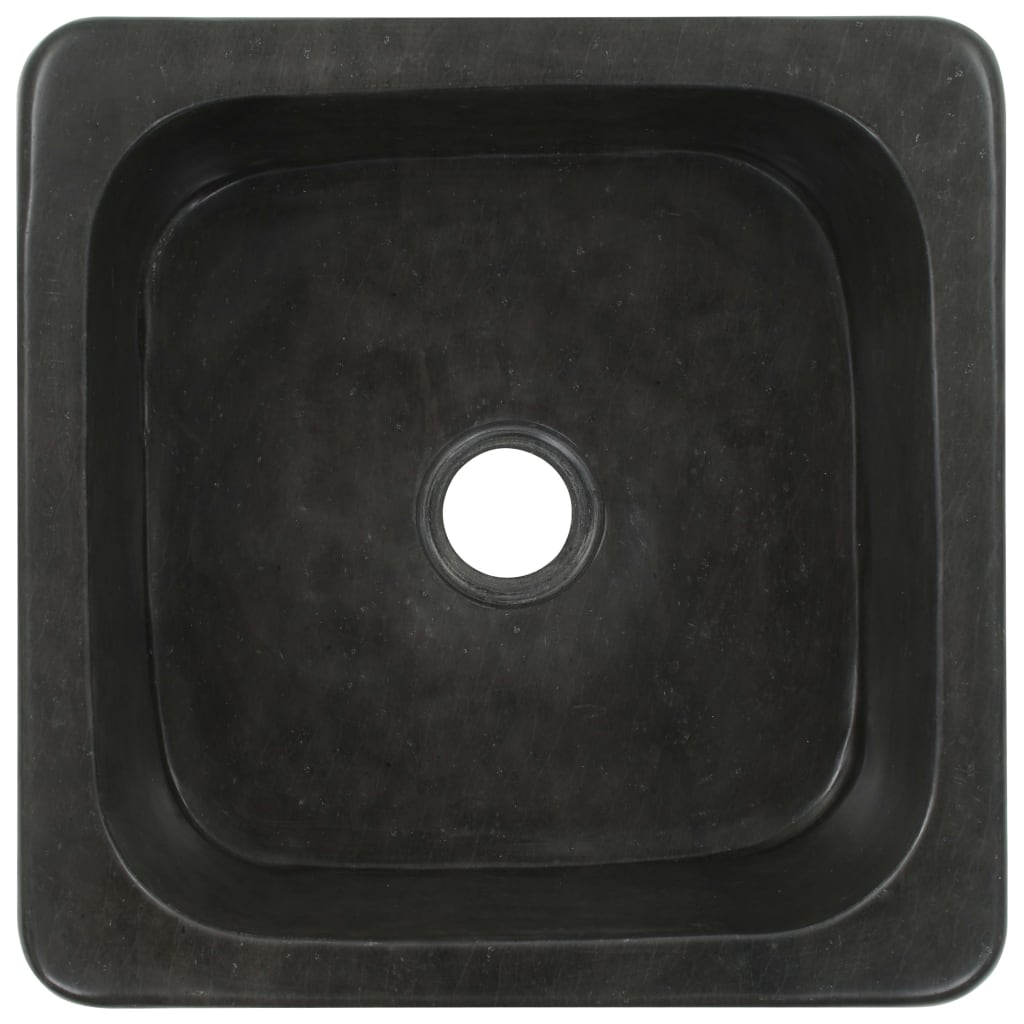 vidaXL Sink 30x30x15 cm Riverstone Black