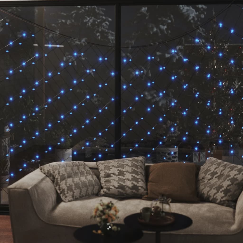 vidaXL Christmas Net Light Blue 3x2 m 204 LED Indoor Outdoor
