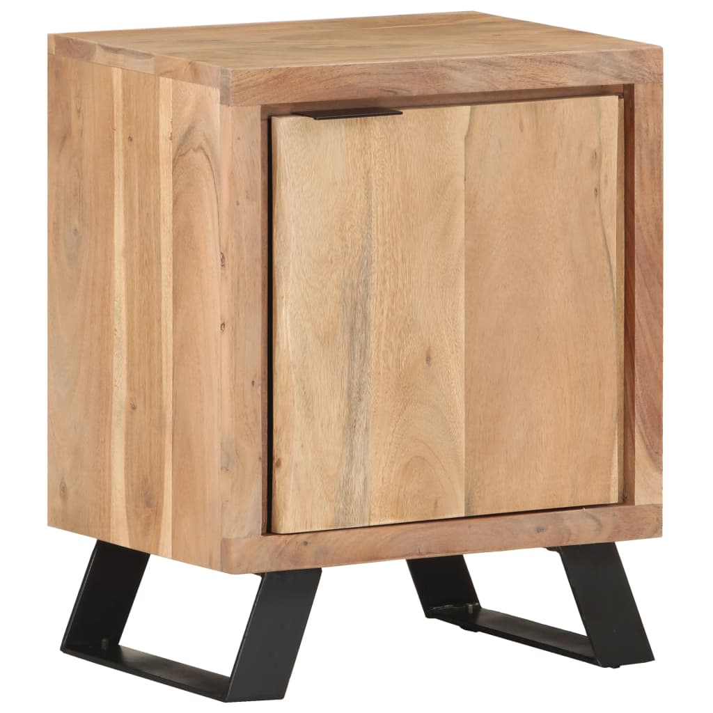 vidaXL Bedside Cabinet 40x30x50 cm Solid Acacia Wood with Live Edges