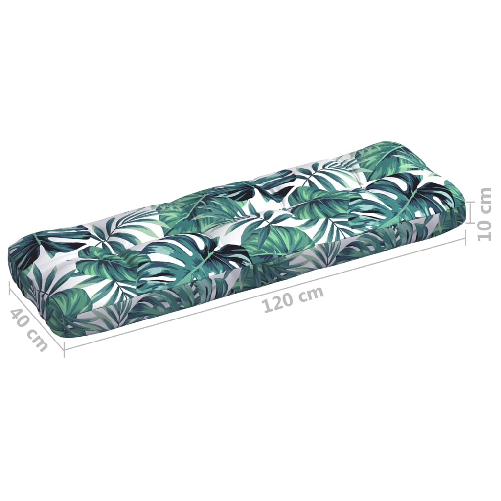 vidaXL Pallet Sofa Cushions 7 pcs Leaf Pattern