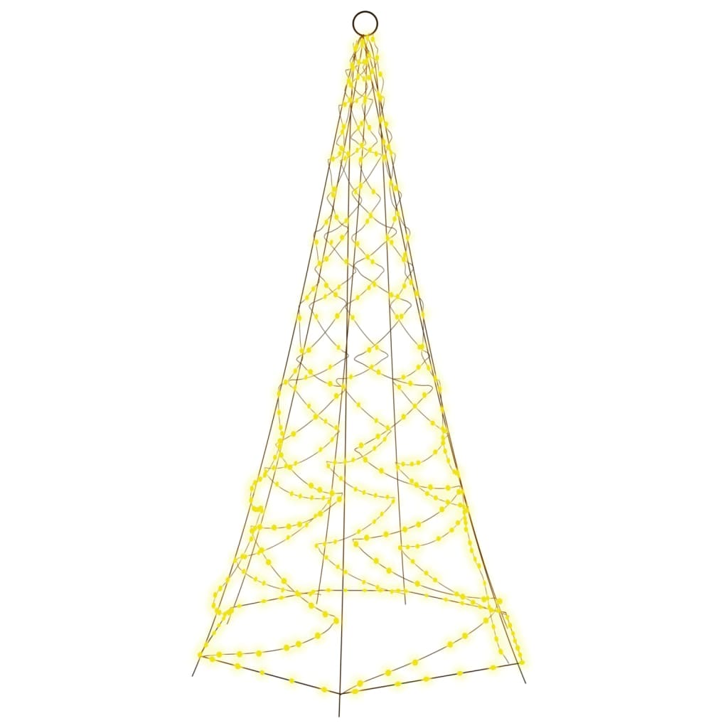 vidaXL Christmas Tree on Flagpole Warm White 200 LEDs 180 cm