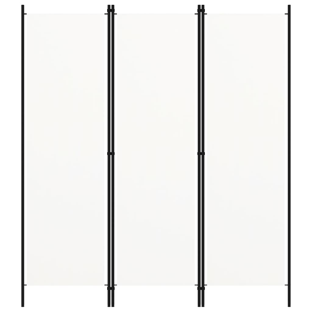 vidaXL 3-Panel Room Divider White 150x180 cm