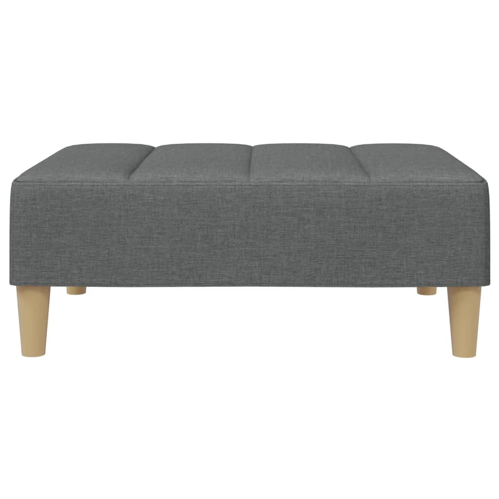 vidaXL Footstool Dark Grey 77x55x31 cm Fabric