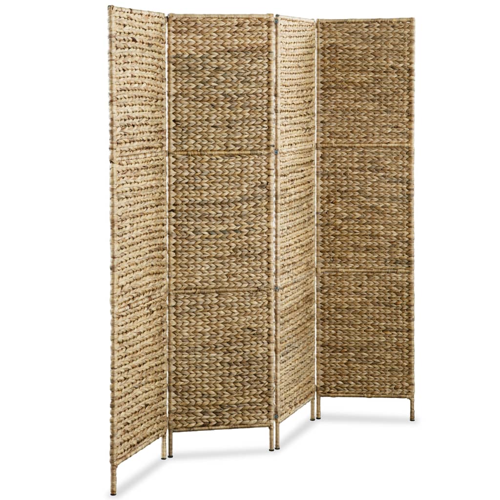 vidaXL 4-Panel Room Divider 154x160 cm Water Hyacinth