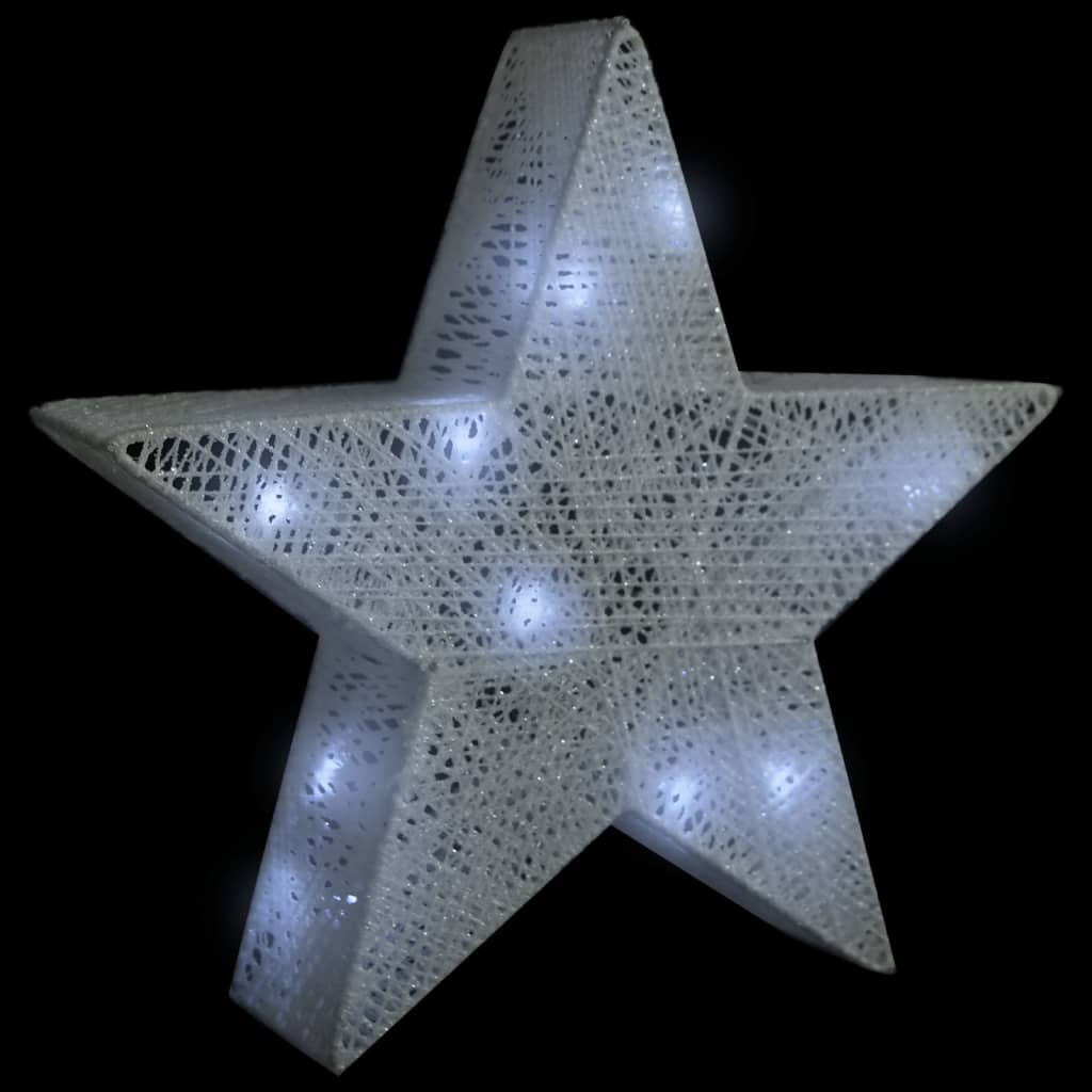 vidaXL Christmas Decoration Stars 3 pcs White Mesh LED Outdoor Indoor