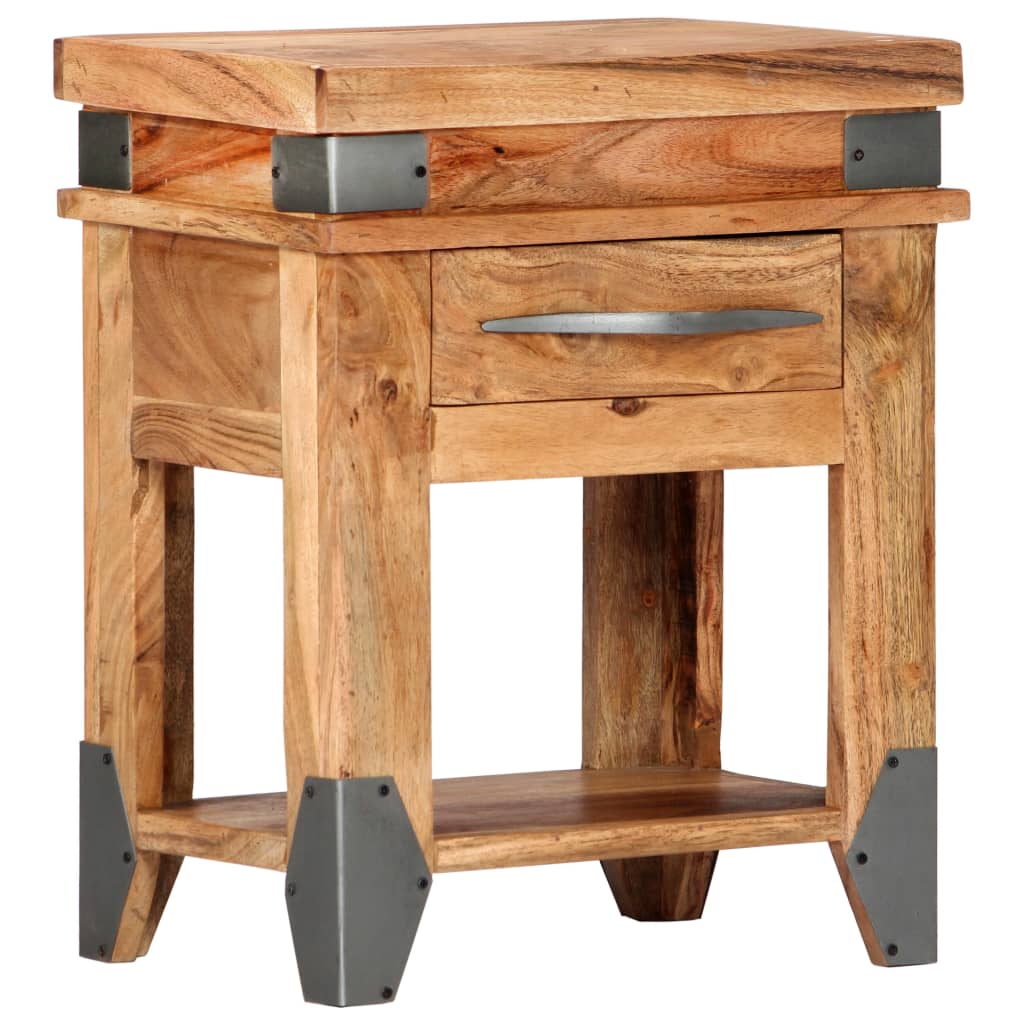 vidaXL Bedside Cabinet 40x30x51 cm Solid Acacia Wood