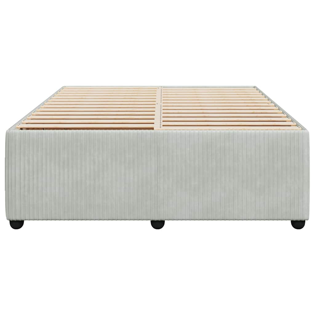 vidaXL Bed Frame without Mattress Light Grey Full Velvet