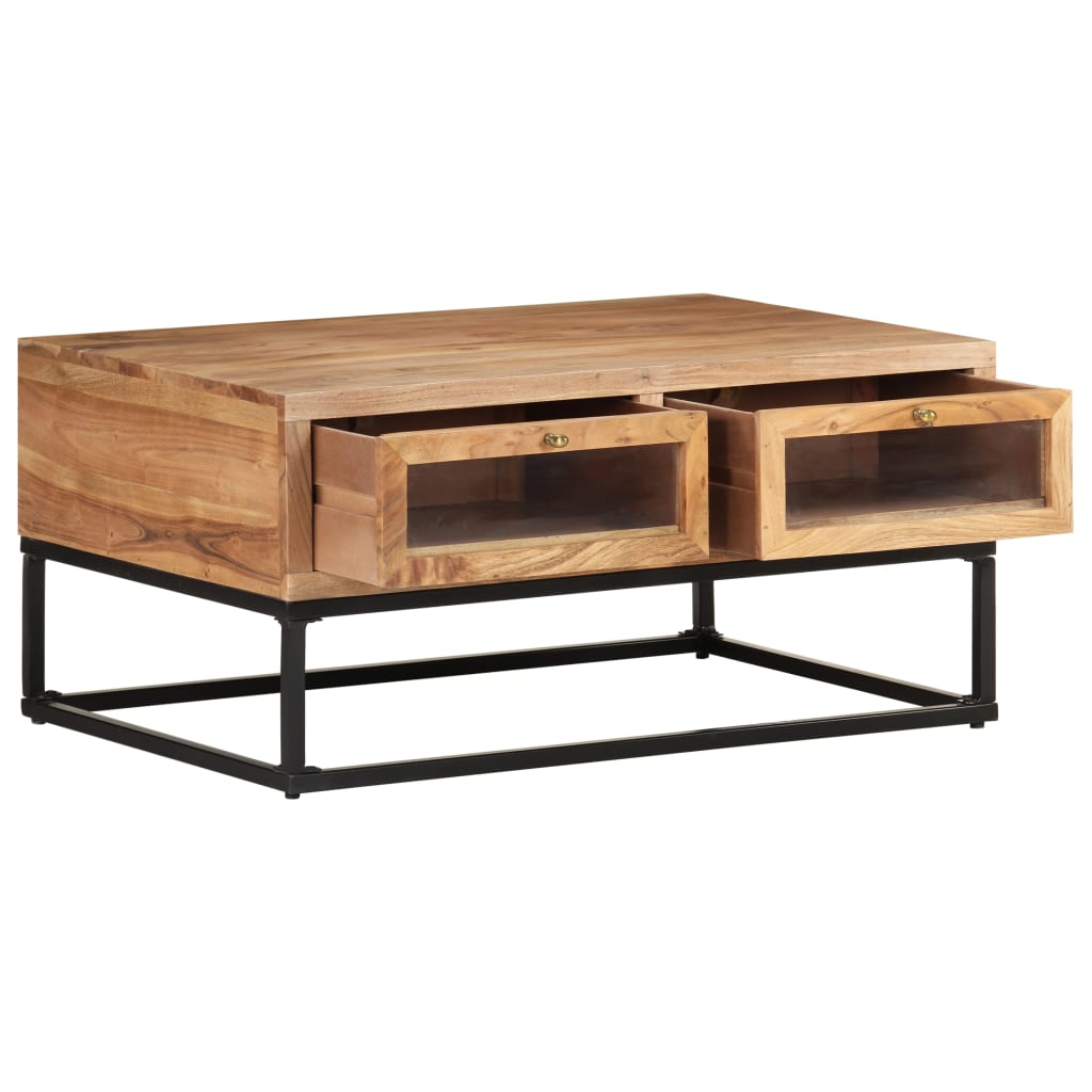 vidaXL Coffee Table 90x60x40 cm Solid Acacia Wood