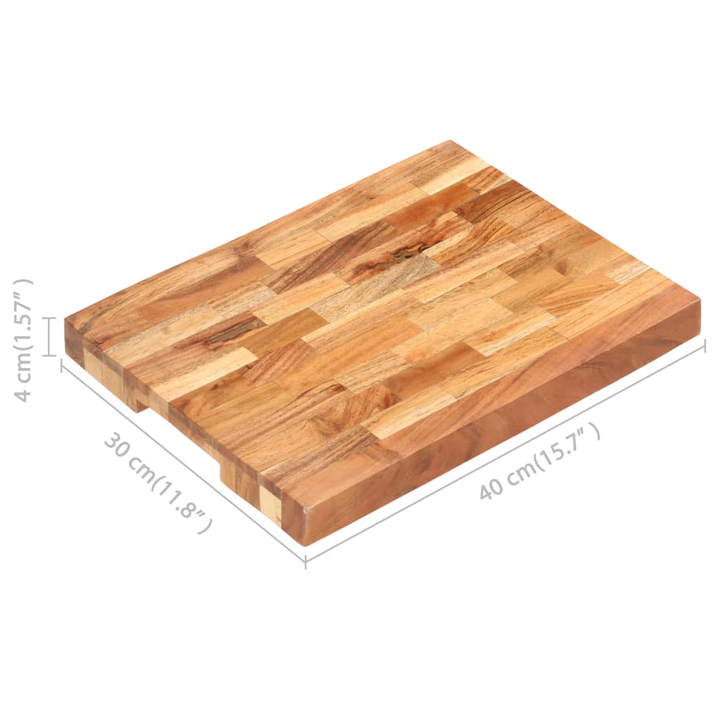 vidaXL Chopping Board 40x30x4 cm Solid Acacia Wood