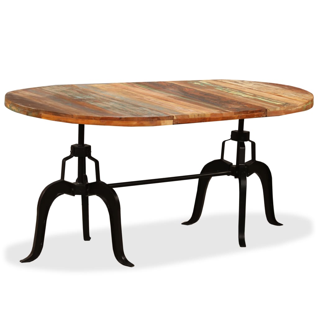 vidaXL Dining Table Solid Reclaimed Wood and Steel 180 cm