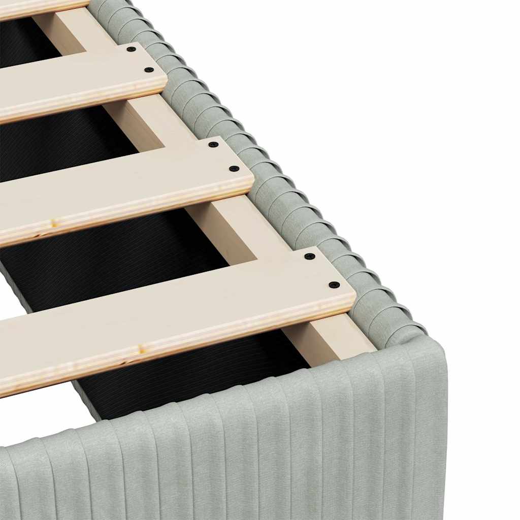 vidaXL Bed Frame without Mattress Light Grey Full Velvet