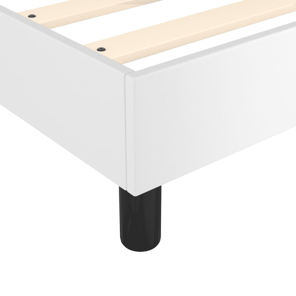 vidaXL Box Spring Bed Frame White 183x213cm California King Faux Leather