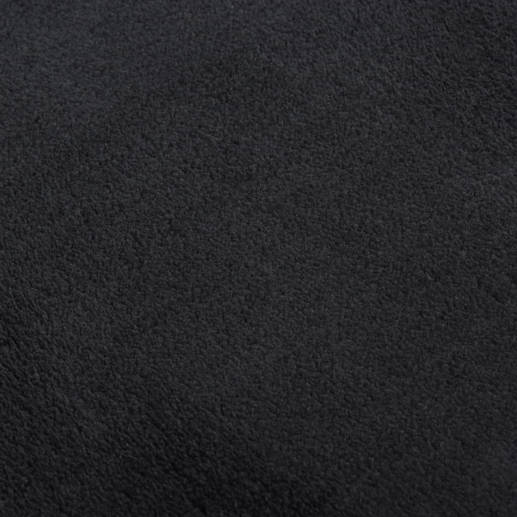 vidaXL Shaggy Rug Black 120x183 cm Polyester