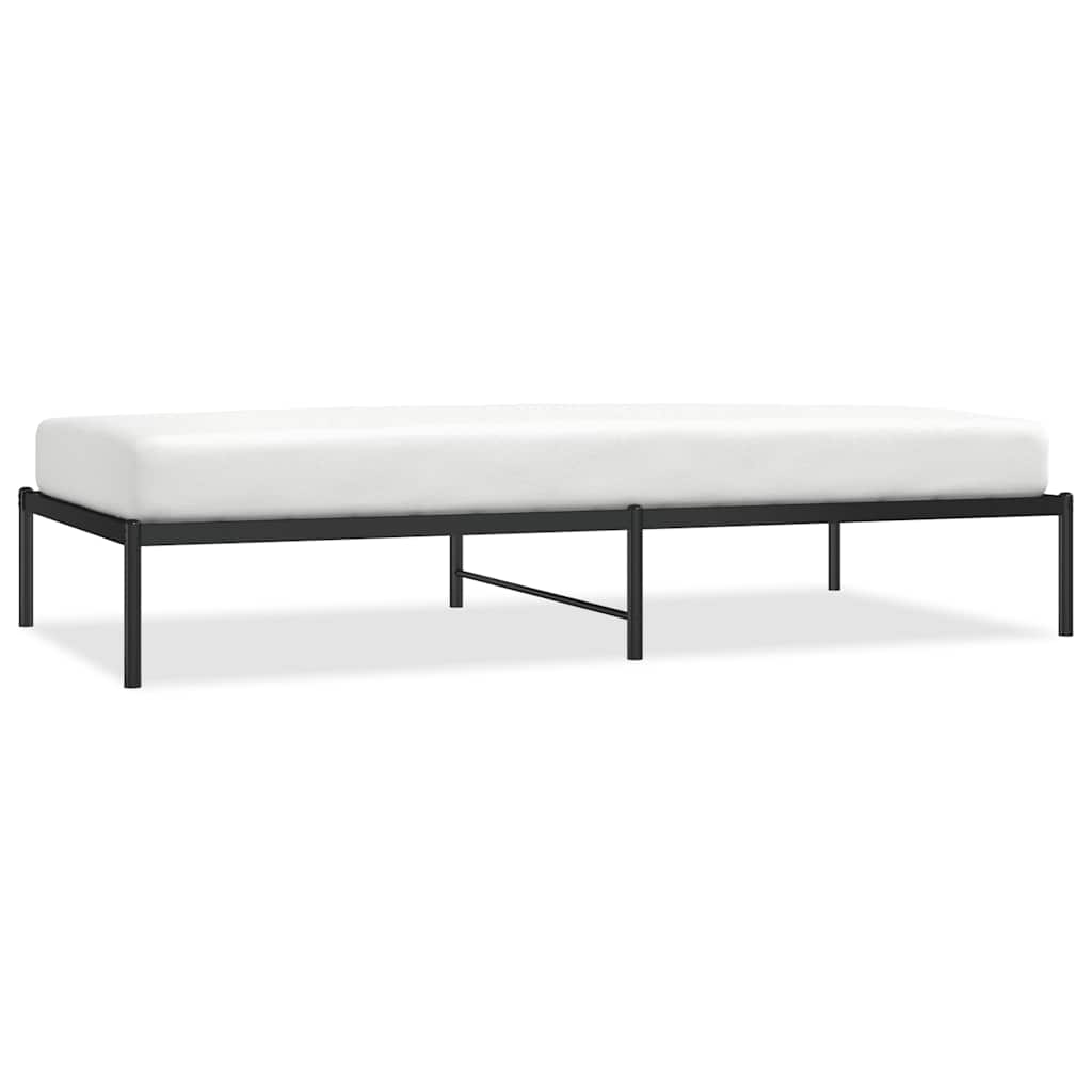 vidaXL Metal Bed Frame Black 100x200 cm