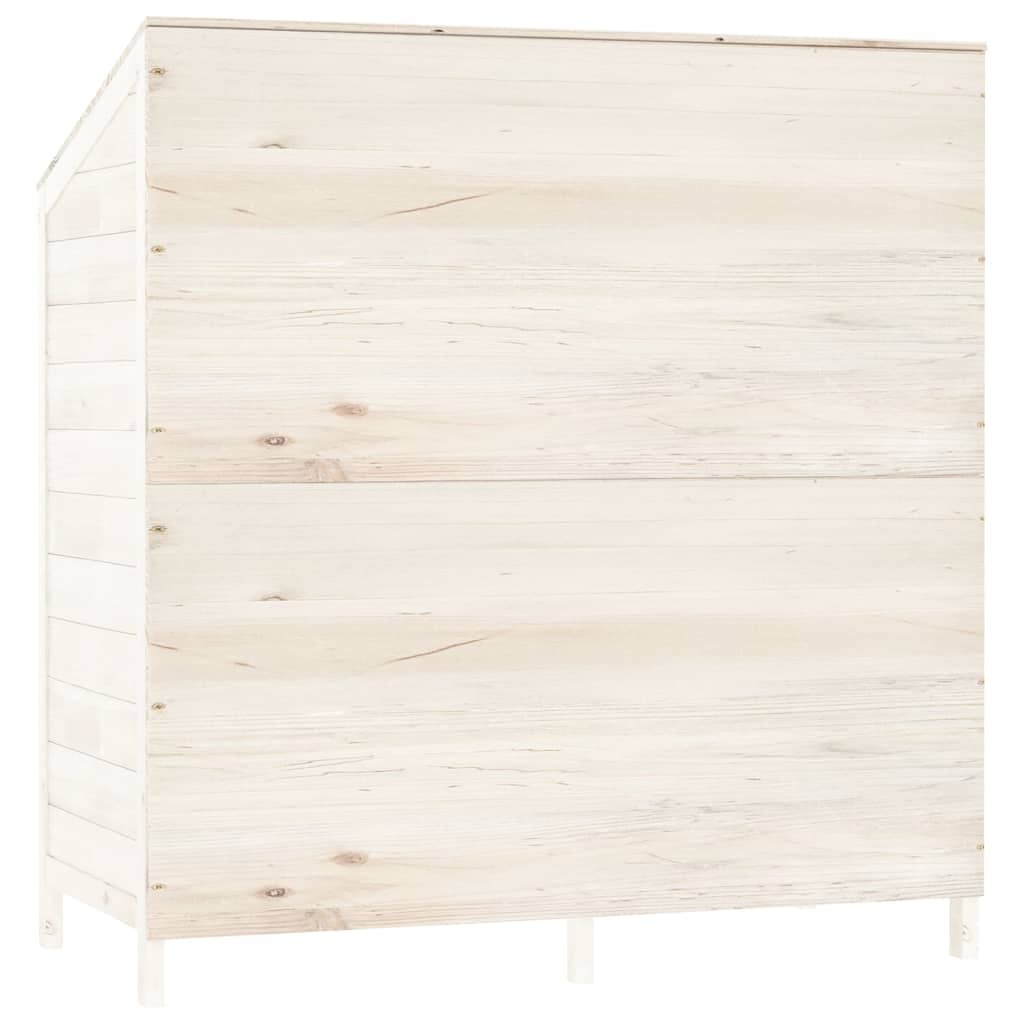 vidaXL Garden Shed White 102x52x112 cm Solid Wood Fir