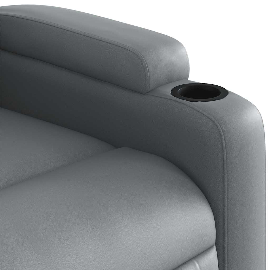 vidaXL Electric Massage Recliner Chair Grey Faux Leather