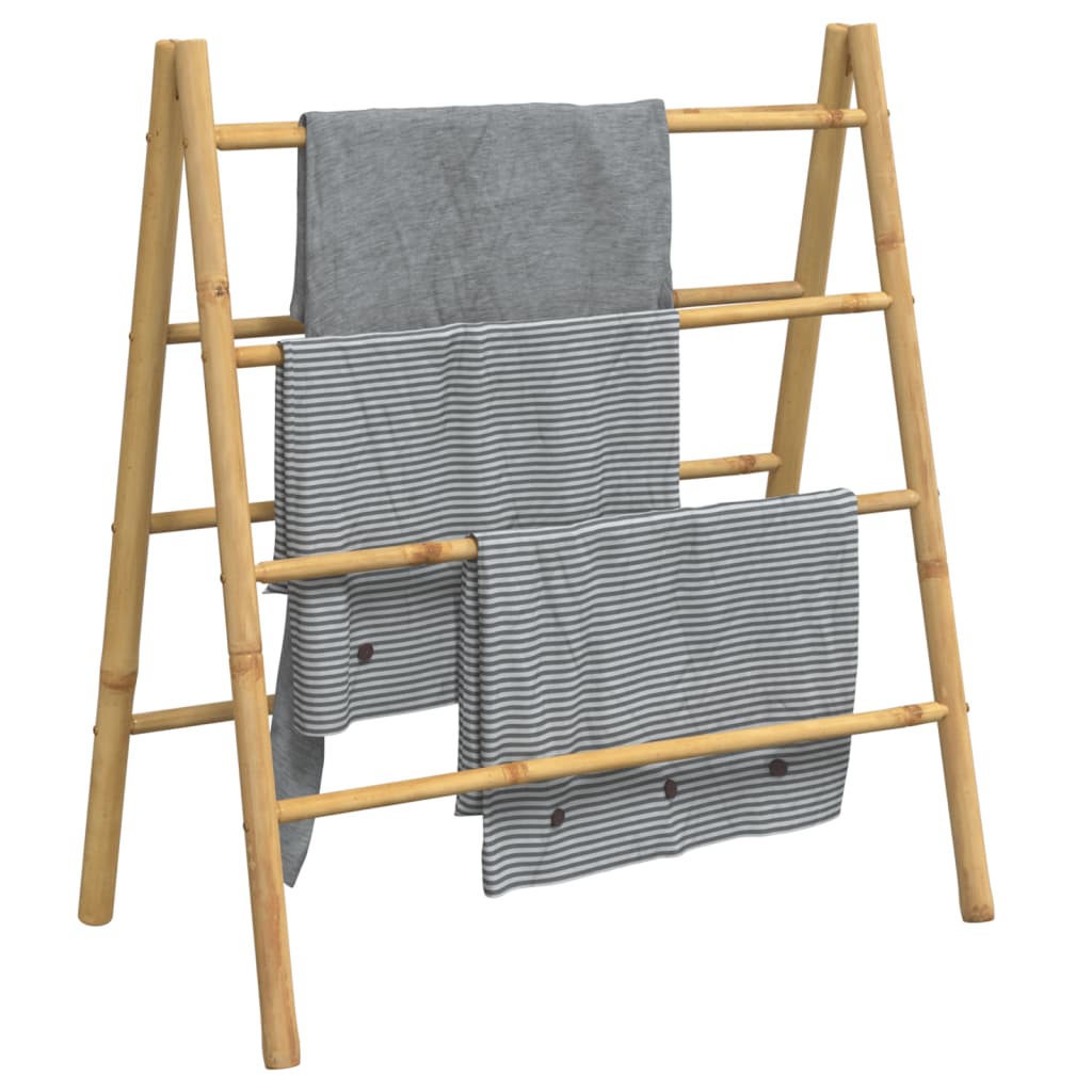 vidaXL Double Towel Ladder with 4 Rungs 90x50x100 cm Bamboo