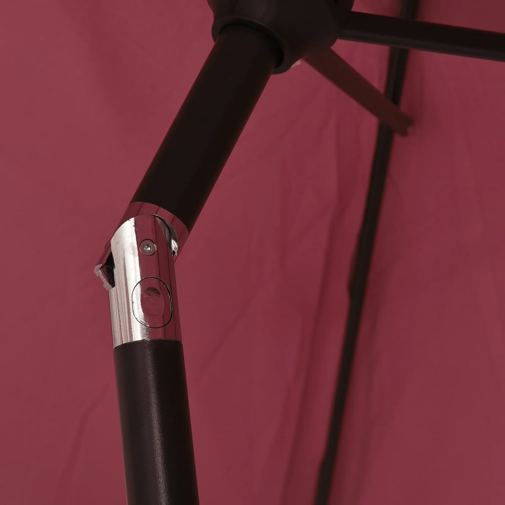 vidaXL Garden Parasol Burgundy 200x224 cm Aluminium