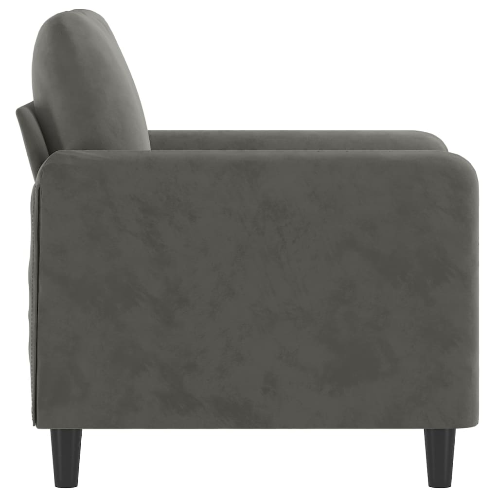 vidaXL Sofa Chair Dark Grey 60 cm Velvet