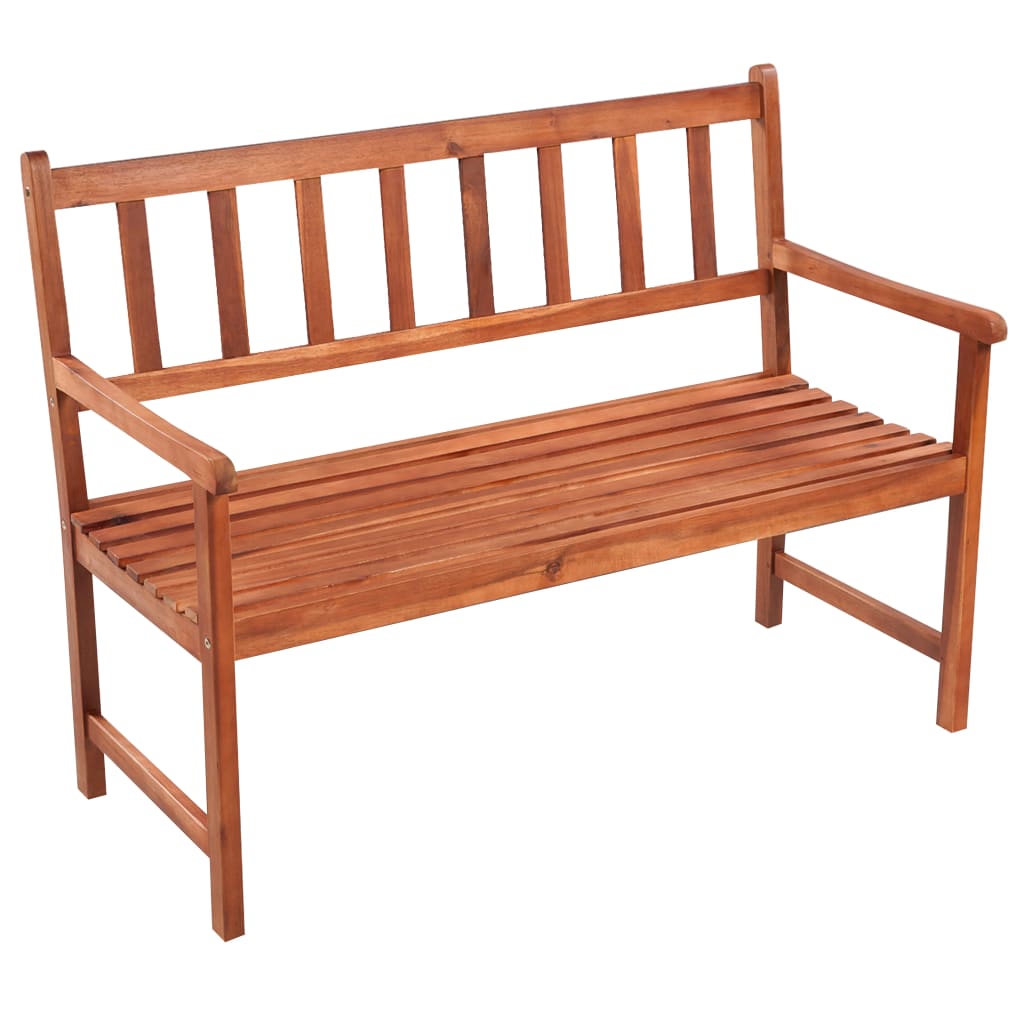 vidaXL Garden Bench with Cushion 120 cm Solid Acacia Wood